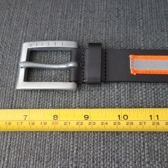 Diesel Leather Belt Made in Italy 21 49DU KOBY DRA - Picture 10 of 15